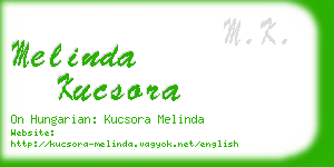 melinda kucsora business card